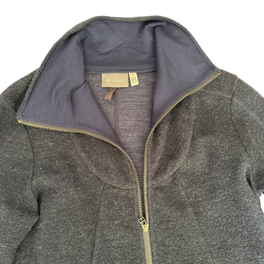 Ibex Merino Wool Blend Alana Tunic Sweater Jacket Soft Full Zip Gorpcore Small - Picture 6 of 10